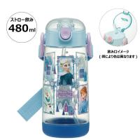 アナと雪の女王 ワンプッシュストローボトル 480ml 水筒 クリア 480ml | キューティーショップヤフー店