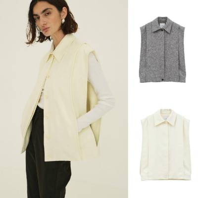 CLANE 正規商品 ベスト クラネ カラー ショート COLLAR SHORT VEST 