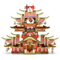 Piececool 3d立体パズル メタリックナノパズル 古代の賭博場（ パーツ数：199個 ナノパズル 3Dパズル クリスマス プレゼント 贈り物 | ちぇりーぺ