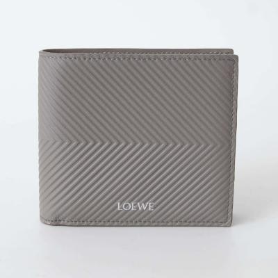 LOEWE グレー 二つ折り財布 ❤️LOEWE❤️ レザー二つ折り財布 ホワイト/グレー - メルカリ