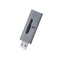 エレコム スライド式USBメモリ 64GB グレー MF-TRU332GBK | Chiba Mart(インボイス登録店)