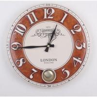 掛け時計 チェルシーラウンドホール振り子時計 電波時計 壁掛け時計 おしゃれ 掛時計 北欧 時計 インテリア 振り子時計 