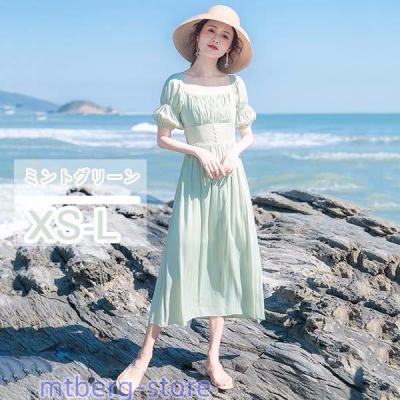 ミントグリーン ワンピース（ワンピース）（サイズ（S/M/L）：L