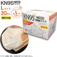 KN95 マスク Lサイズ 白 20枚 1cm大きい アゴまですっぽり 快適設計 個別包装 アイ・ビー・アール | MTIダイレクトショップ