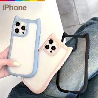 iPhone17e ケース 猫耳 透明 クリア iPhoneケース 猫 iPhone17 iPhone16e iPhone16 iPhone15 スマホケース ウェーブ iPhone14  パステルカラー ねこみみ