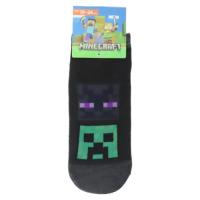 マインクラフト ゲームキャラクター ジュニアソックス スニーカー靴下 ブラック Minecraft | おもしろマニアックグッズの通販店 ブライ開新堂