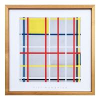 アートポスター ピエト モンドリアン Piet Mondrian New York City 3-NA IPM-62135 壁掛け 額付き | キャラクターのシネマコレクション