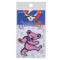 ダイカットビニールステッカー GRATEFUL DEAD グレイトフルデッド ビニールシール ゼネラルステッカー DANCING BEAR PINK | キャラクターのシネマコレクション