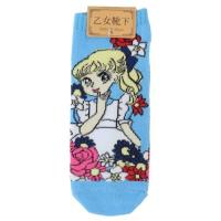 女性用靴下 レディースアンクルソックス 少女 BLUE オクタニ | キャラクターのシネマコレクション