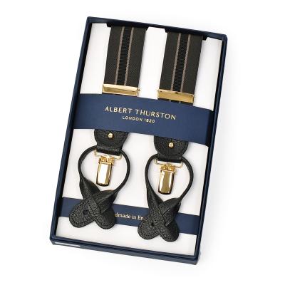 ブラックサスペンダー ゴールド金具付き サスペンダー 金具