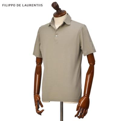 FILIPPO DE LAURENTIIS 半袖ニットポロカーディガン 至高のニット