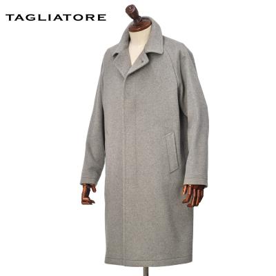 美品　タリアトーレ　カシミヤ混　ベルテッド　ステンカラーコート　ダークグレー TAGLIATORE（タリアトーレ） カシミヤ混 コート SALOMON 350001U