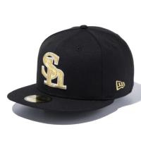 ニューエラ 59FIFTY 福岡ソフトバンクホークス ブラック ゴールド ホワイトアウトライン ブラック メタリックゴールド 1個 New Era 5950 NPB SOFHAW BLK MT GLD | ネット通販 C.I.O.