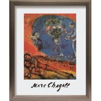 アートパネル マルク・シャガール Marc Chagall Couple of lovers on a red backgroun ZFA-62330 壁掛け アートフレーム 額 北欧 モダン 玄関 | 照明 おしゃれ 家具 通販 クラセル