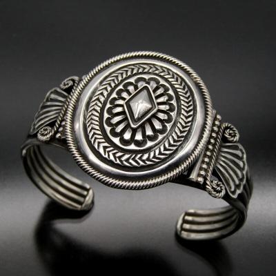 ナバホ BLKGT ブラックゴート シルバー スタンプ ワーク リング Navajo 