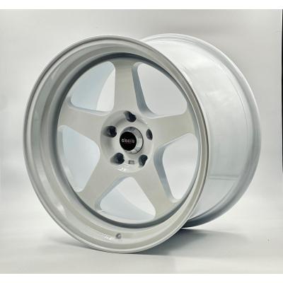 Cleave Racing 18インチ ガンメタ5スポークホイール CLEAVE RACING FL53 18x9.5J +18 5H-100 ガンメタ/マシンド 4本