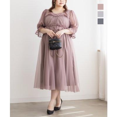 CLETTE パーティドレス　大きいサイズ　セレモニー　紺　4Ｌ 大きいサイズ専門店 CLETTE - ドレス｜Yahoo!ショッピング