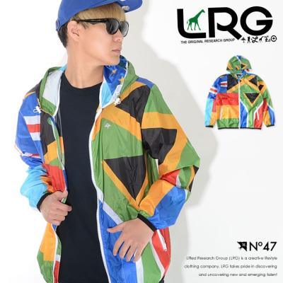 JINGER カラフル幾何学模様 ウインドブレーカー JINGER カラフル幾何学