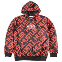 REASON リーズン スウェットパーカー HUSTLER コラボ 総柄ロゴプリント