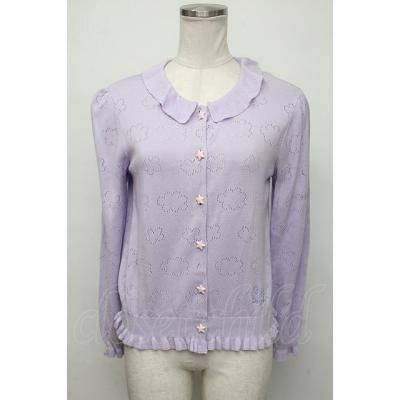 Nile perch ウサギ刺繍ホワイトカーディガン 864ee087d9ecf7486396913a2543d3