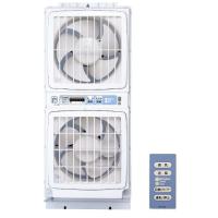 高須産業【FMT-200SM】ウィンドウ・ツインファン（ミニリモコン付）窓用換気扇〔▽〕 | 家電と住設のイークローバー2号店