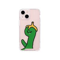 168cm ハイブリッドクリアケース for iPhone 13 mini Green Olly with バナナ 168247i13MN | ニューフロンテア