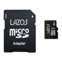 【20個セット】 Lazos microSDHCメモリーカード 32GB UHS-I CLASS10 紙パッケージ L-B32MSD10-U1X20 | ニューフロンテア