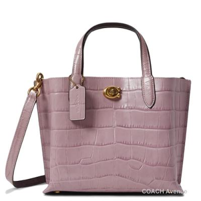 クロコ型押しトートバッグ（COACH／レディーストートバッグ）｜バッグ