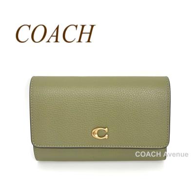 COACH レディース三つ折財布（色：グリーン系）｜財布｜ファッション