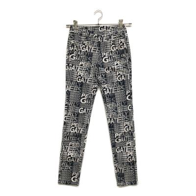 Black & White レディース ゴルフパンツ 総柄 Lサイズ ゴルフ レディースパンツ（サイズ（S/M/L）：～SS(XS)）｜レディース