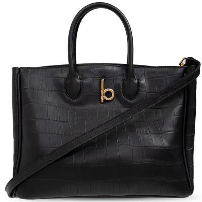 【美品】バーバリー トートバッグ 2way ショルダー レザー×キャンバス 黒 美品】バーバリー トートバッグ 2way ショルダー レザー