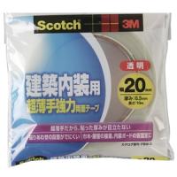 3M スリーエム スコッチ 建築内装用強力両面テープ 超薄手 20mm×10m 透明 PBW-20 | cocoatta