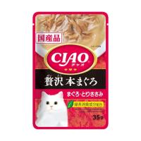 いなばペットフード CIAO チャオ パウチ 贅沢 本まぐろ まぐろ・とりささみ 35g | cocoatta