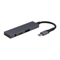 ナカバヤシ Digio2 Type-C USB3.2Gen1+2.0 2ポート交換ハブ 3.5mm4極付 STIX UH-C3433GY | cocoatta