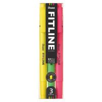 ぺんてる FITLINE 蛍光ペン 3色セット SLW11-3 | cocoatta