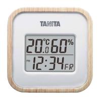 タニタ デジタル温湿度計 ナチュラル TT-571-NA 湿度計 温度計 熱中症 風邪 カビ 時計 曜日 電池式 | cocoatta