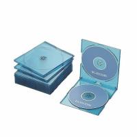 エレコム ELECOM Blu-ray/DVD/CDケース（スリム/PS/2枚収納） クリアブルー CCD-JSCSW10CBU | cocoatta