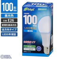 オーム電機 LED電球 E26 100形相当 全方向 昼光色 LED5年保証対象 LDA12D-G AG27 | cocoatta