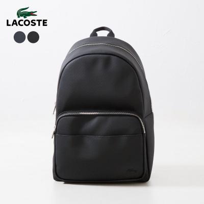 ラコステ刻印ワニ ロゴ牛革レザー黒バックパック鞄 ラコステ刻印ワニ ロゴ牛革レザー黒バックパック鞄 楽天市場