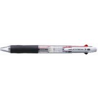 三菱鉛筆 ジェットストリーム3色0.38mm 透明 SXE3-400-38.T ３色 油性ボールペン 多色 多機能 | ココデカウ