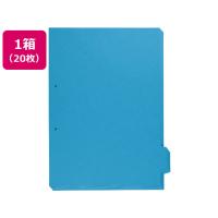 キングジム カラーインデックス(単色) A4タテ 1山 2穴 青 20枚 紙製 ２穴タイプ ファイル用インデックス 仕切カード | ココデカウ