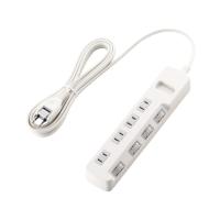 エレコム 省エネタップ 個別スイッチ 4個口 3m ホワイト T-E5A-2430WH コード付き電源タップ２ピン 電源タップ ＯＡタップ 配線パーツ 家電 | ココデカウ
