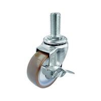 【お取り寄せ】ユーエイ ねじ込み式キャスター ステンレス製自在S付 100径 ウレタン車輪 SUS-ET-100URS-W3 4-40 キャスター 筐体 機構部材 金物 | ココデカウ