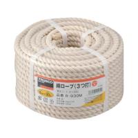【お取り寄せ】TRUSCO 綿ロープ 3つ打 線径9mm×長さ30m R-930M 綿ロープ 輪ゴム ひも 梱包資材 | ココデカウ