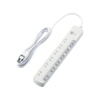 【お取り寄せ】エレコム ほこり防止シャッター付タップ 6個口 3m T-E6A-2630WH コード付き電源タップ２ピン 電源タップ ＯＡタップ 配線パーツ 家電 | ココデカウ