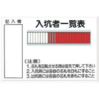 【お取り寄せ】つくし 標識 「入坑者一覧表 25人用」 80-B 安全標識 ステッカー 現場 安全 作業 | ココデカウ