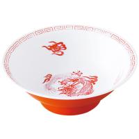 【お取り寄せ】エンテック 中華丼(竜模様) 白 赤 CA-10 大皿 丼 中華食器 キッチン テーブル | ココデカウ