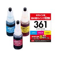 【お取り寄せ】エレコム BC-361対応 詰替えインク キヤノン THC-361CSET8 キャノン ＣＡＮＯＮ インクジェット 詰替えインク インクカートリッジ トナー | ココデカウ