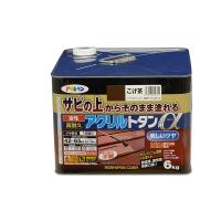 アサヒペン 油性高耐久アクリルトタン用α 6KG こげ茶 4970925539311 | RECOROOM