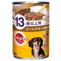 マースジャパンリミテッド:ペディグリー13歳ビーフチキン400 P132 犬 フード ウェット ドッグフード 総合栄養食 缶 缶詰 | イチネンネット(インボイス対応)